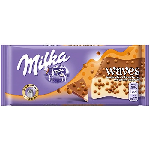 Milka Waves Knusperwelle With Caramel Pearls 5 X 81g