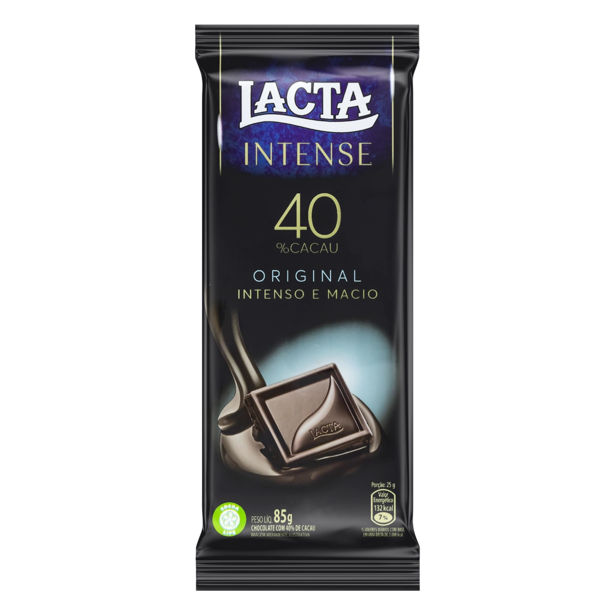 Chocolate 40 Cacau Lacta Intense Pacote 85g
