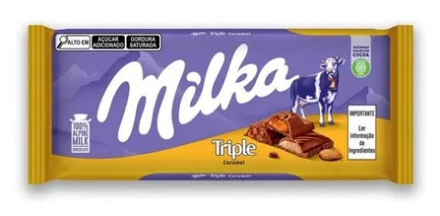 Milka 90gr Triple Caramel