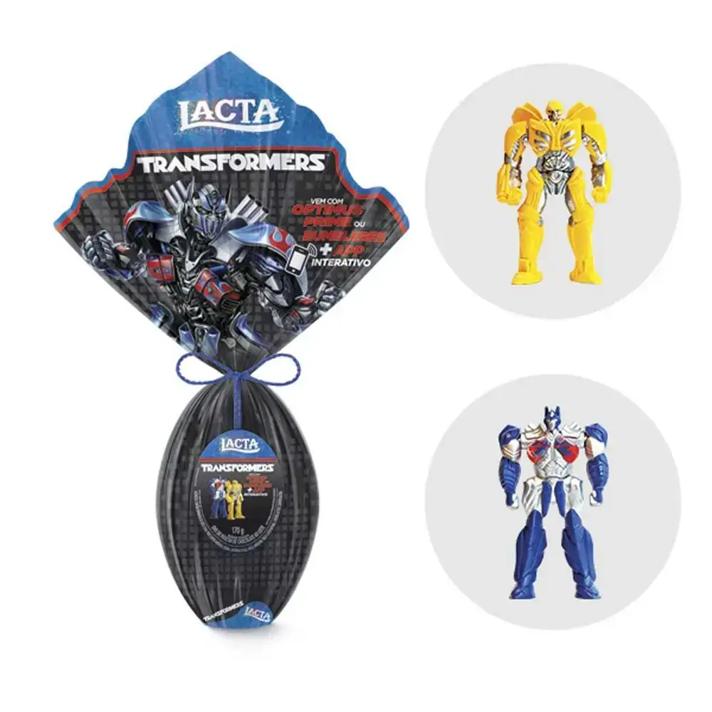 Ovo Pascoa Lacta Transformers 170gr
