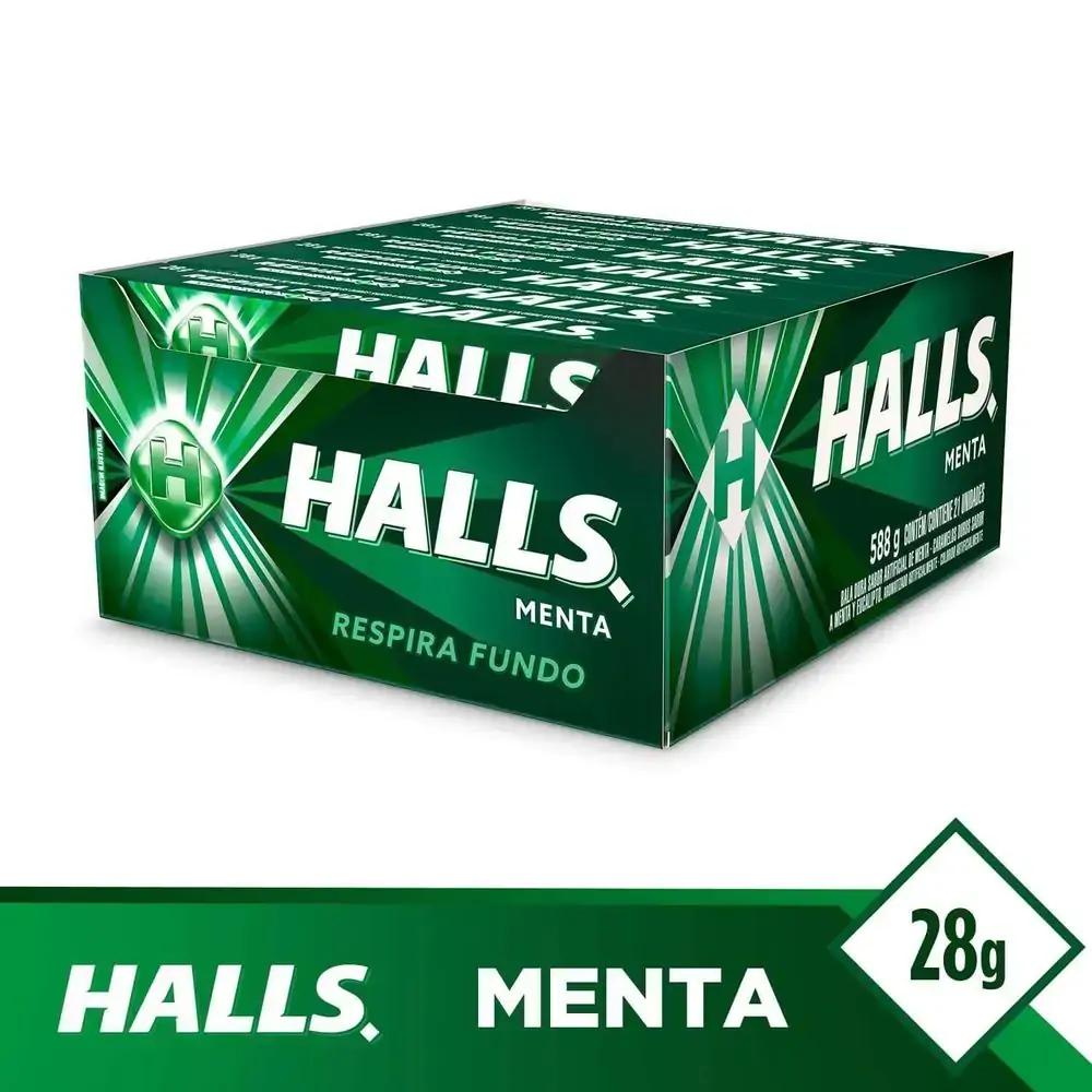 Bala Menta Halls Pacote 84g 3 Unidades Leve Mais Pague Menos
