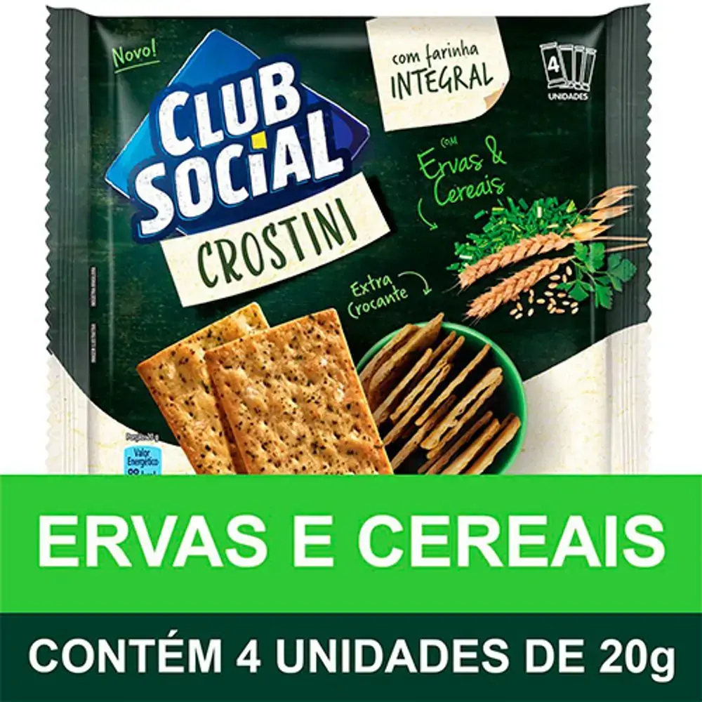 Bisc Club Social 20g Crostini Erva Cerea