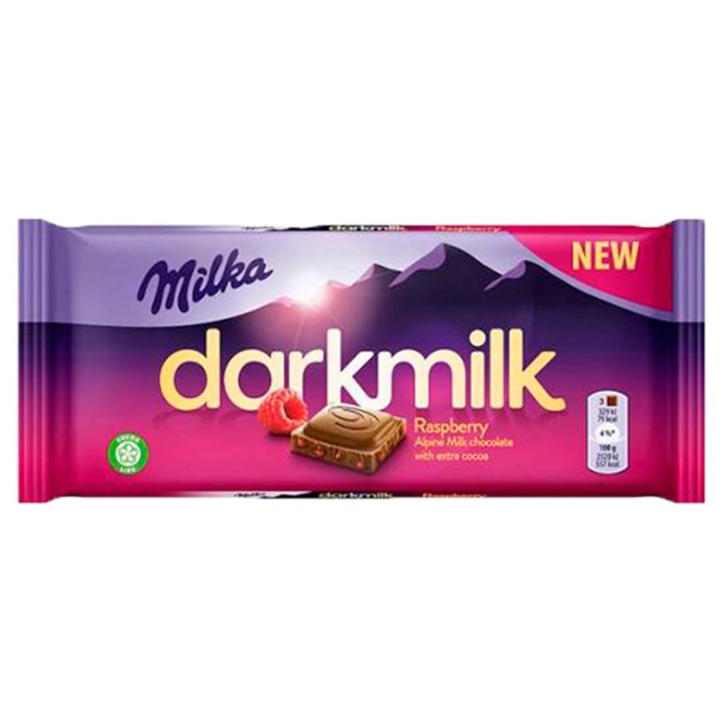 Choc Milka Dark Milk Raspberry 85g