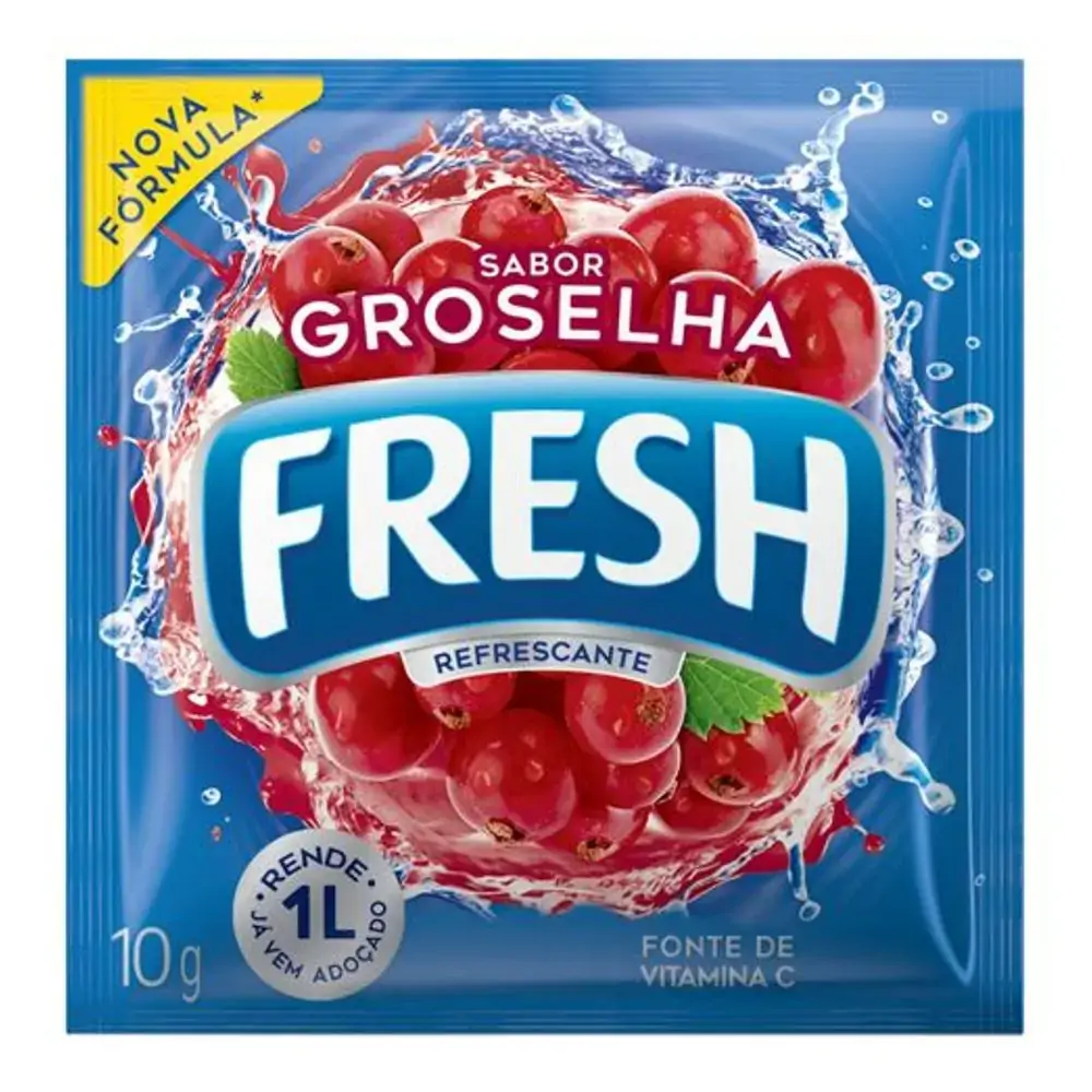 Refresco Em Pó Groselha Fresh Pacote 10g