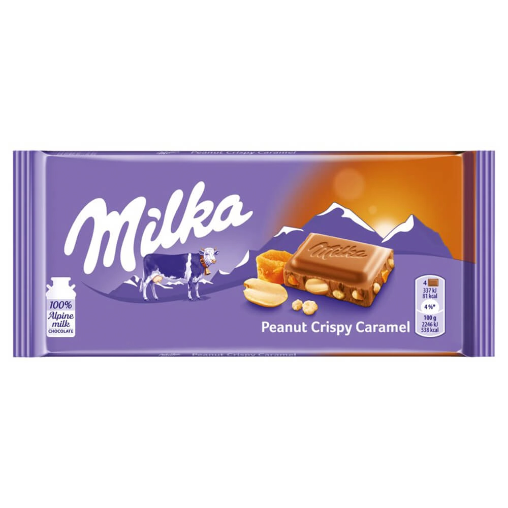 Coc Milka Peanut Crispy Caramel 90g