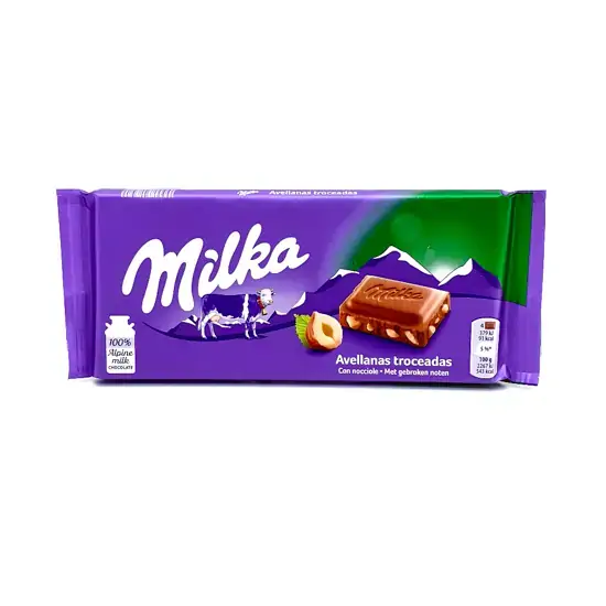 Choc.ale.milka Pedacos De Avela 100gr