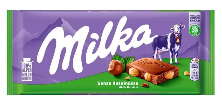 World S Best Milka Chocolate Whole Nuts, 10 Bars