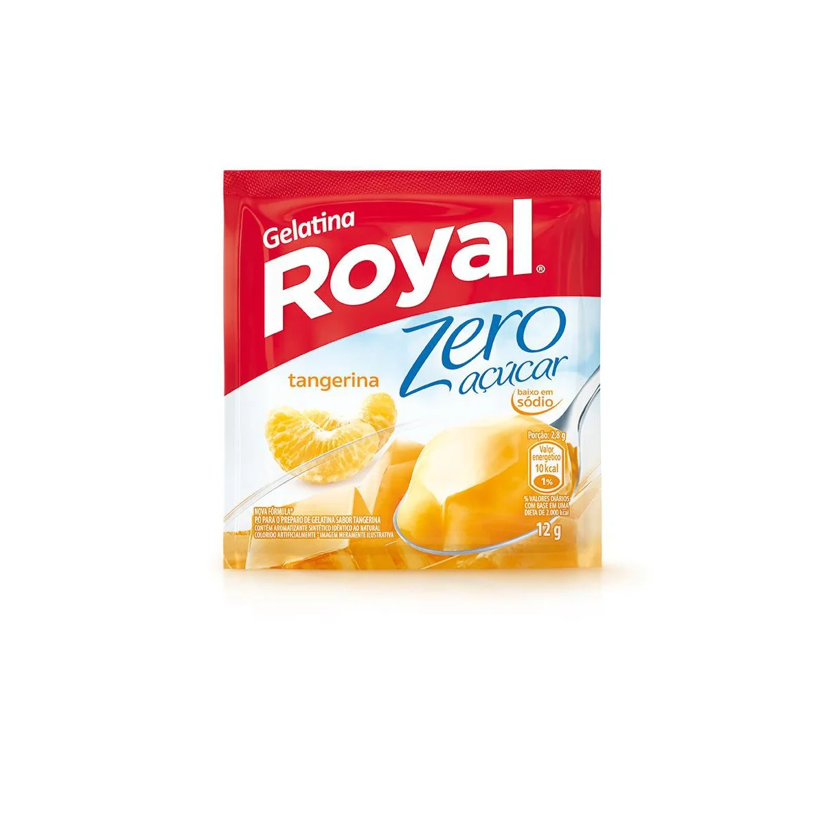 Gelatina Zero Açúcar Sabor Tangerina Royal 12g