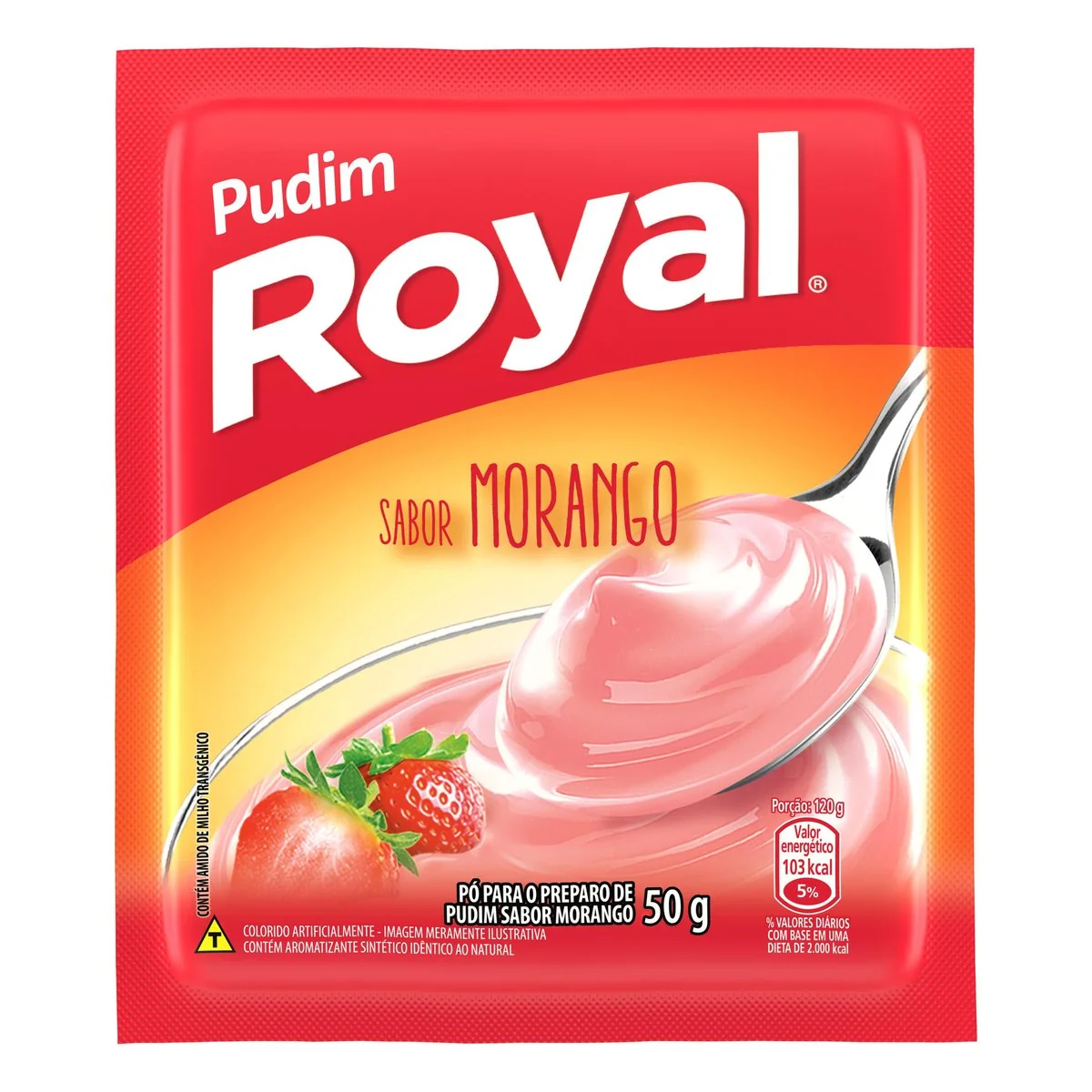 Pó Para Pudim Morango Royal Pacote 50g