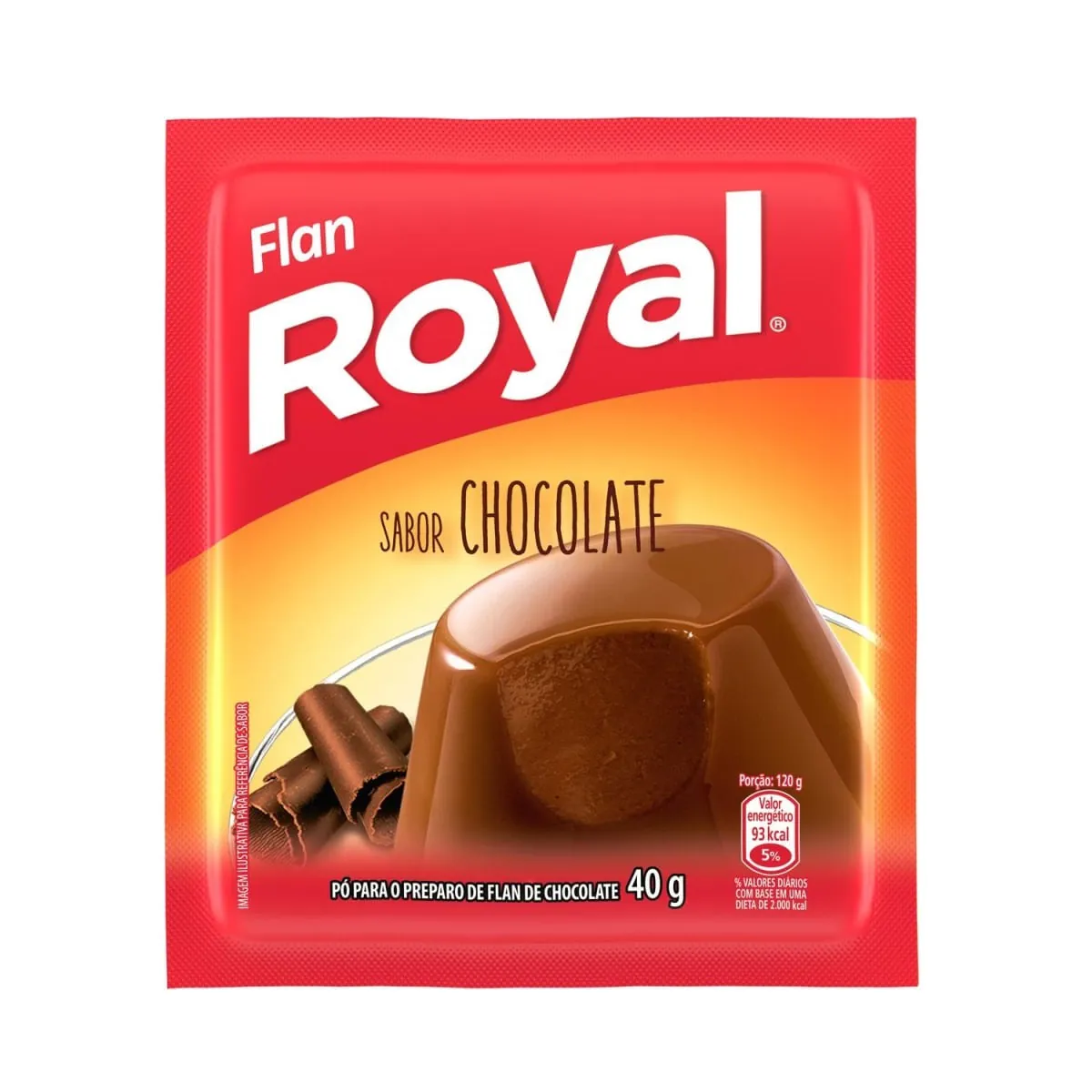 Pó Para Flan Chocolate Royal Pacote 40g