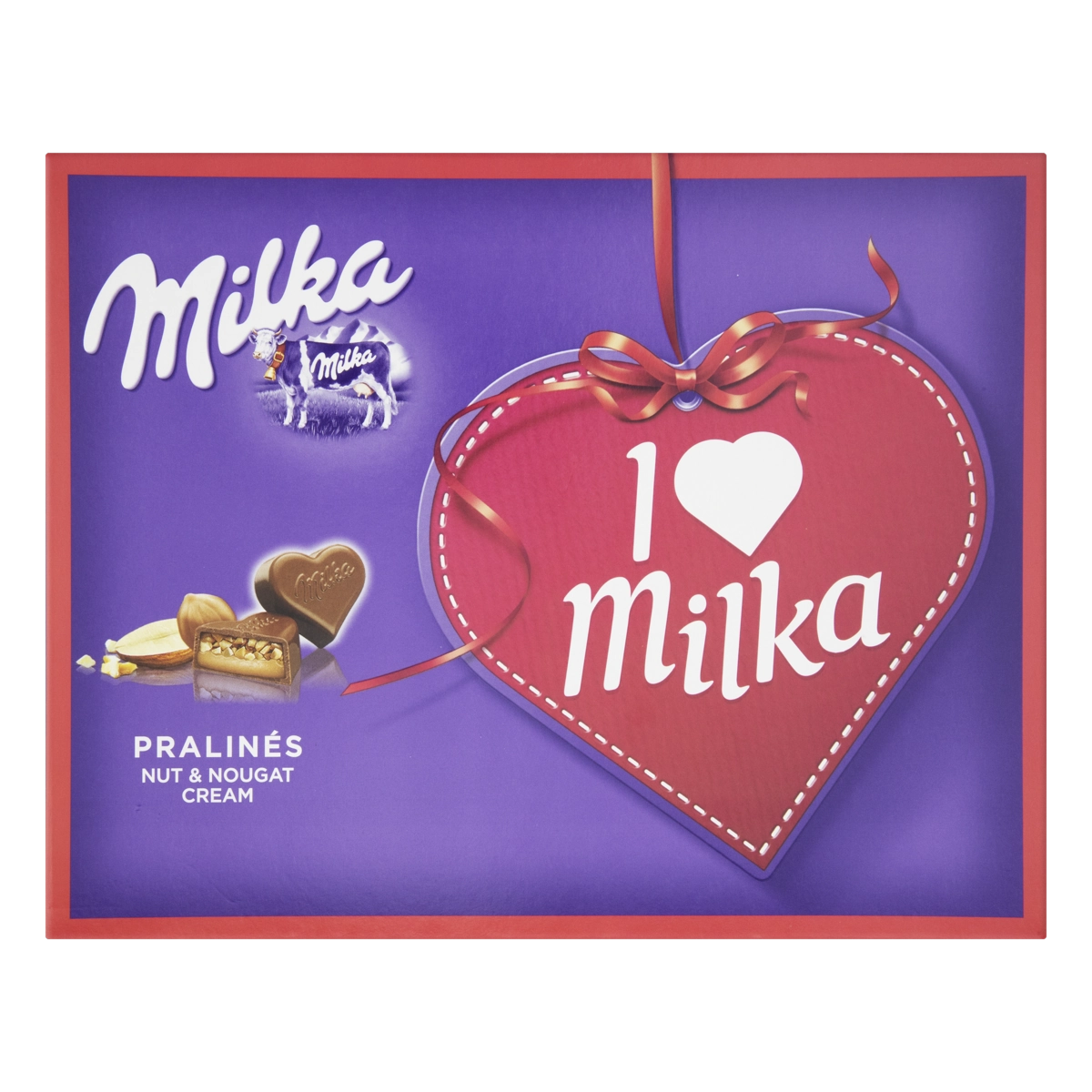 Bombom Pralinés Nut Nougat Cream Milka Caixa 110g