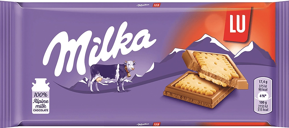 Milka Lu Chocolate | Chocolate With Lu Cookie Pieces | 87gr/3.07oz