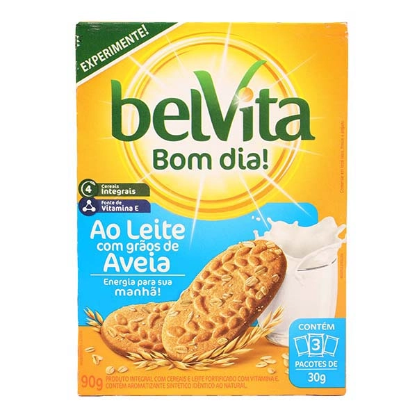 Biscoito Belvita Leite Com Grãos De Aveia 90g