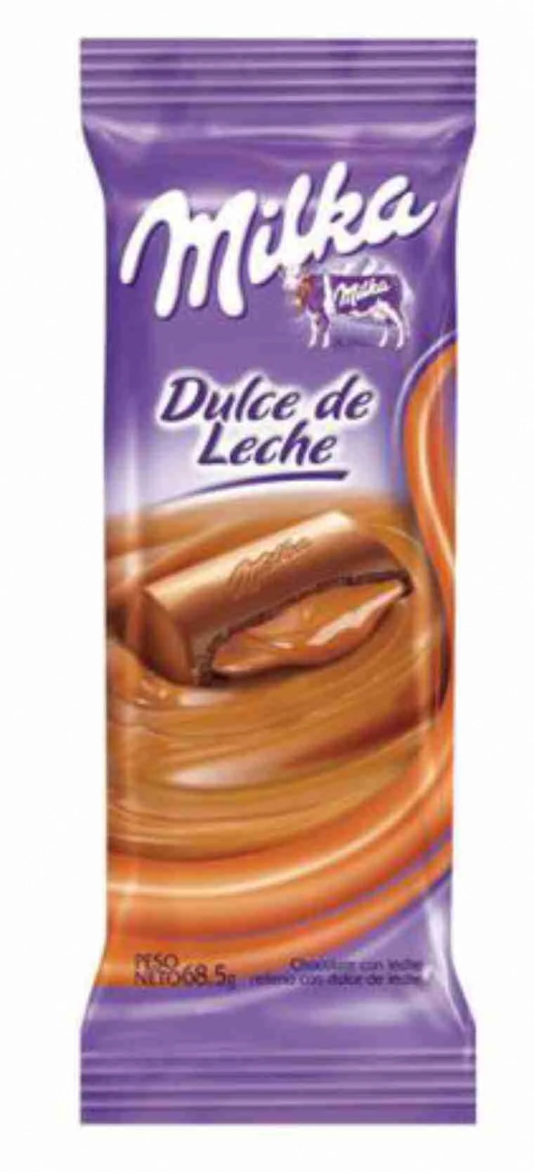 Choc.milka 68,5g Choc.ao Leite C/doce Leite