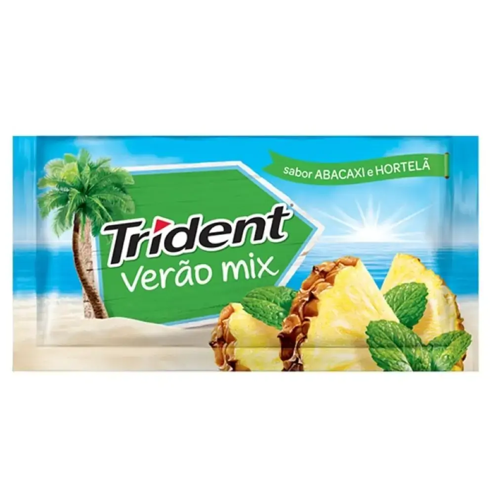 Trident Abacaxi E Hortelã 8g Com 5 Unidades