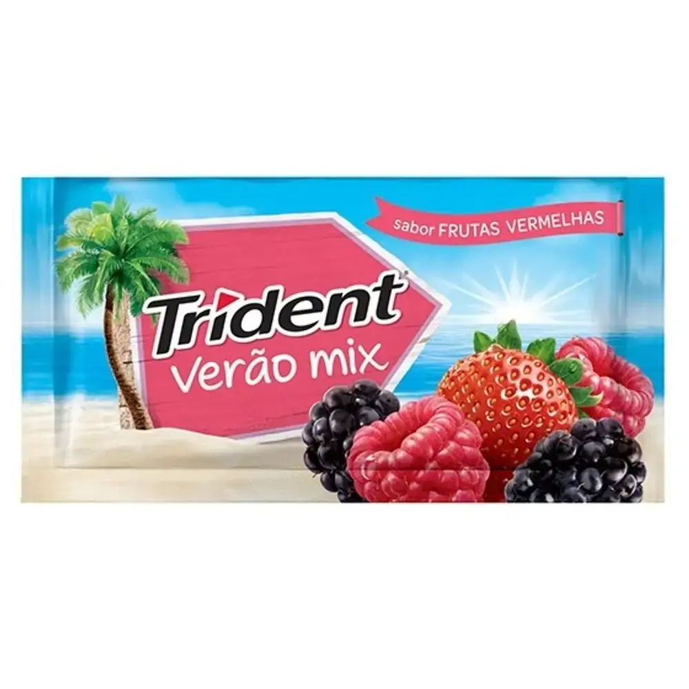 Trident Frutas Vermelhas 8g Com 5 Unidades