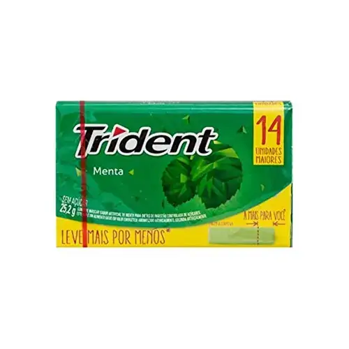 Goma De Mascar Menta Zero Açúcar Trident Caixa 25,2g 14 Unidades Leve Mais Pague Menos