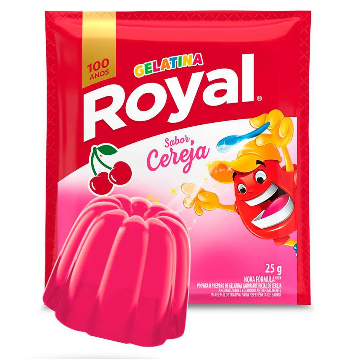 Gelatina em pó Royal Cereja 25g