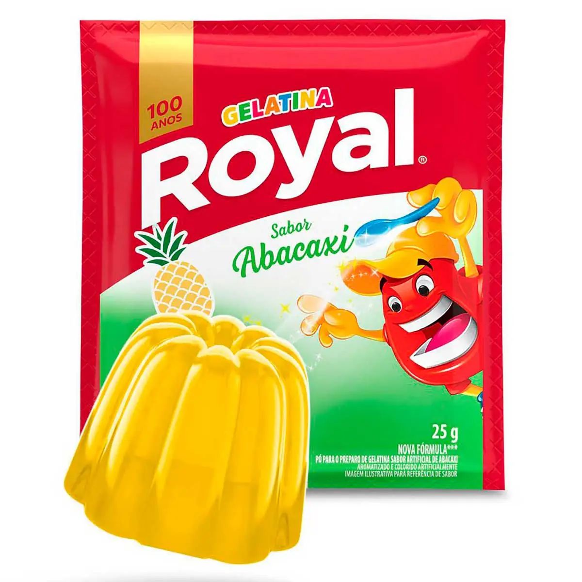 Gelatina em pó Royal Abacaxi 25g