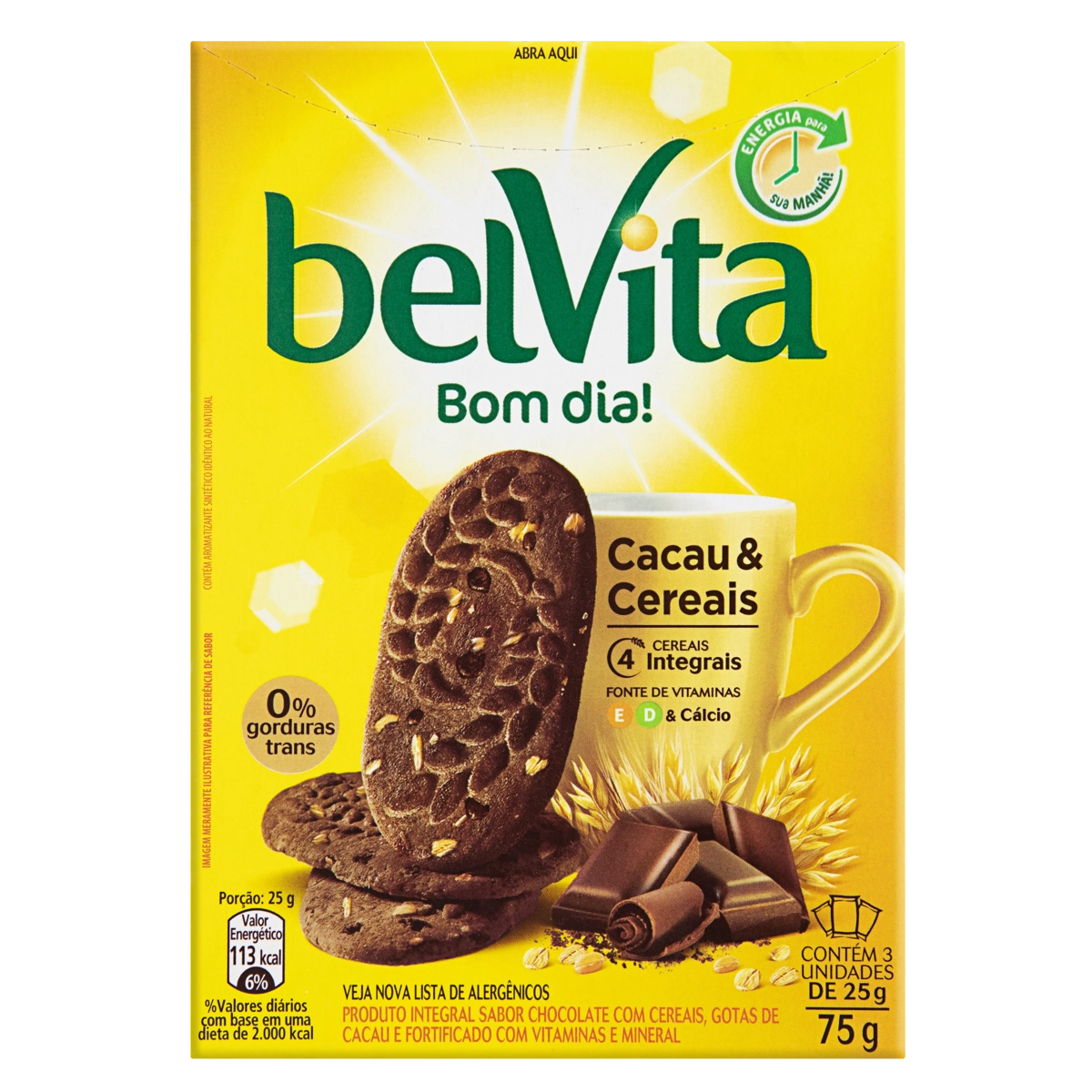 Biscoito Cereal Belvita Cacau E Cerais