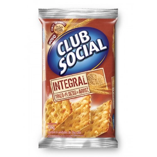 Bisc.club Social 288g Integral Trigo/flocos/arroz