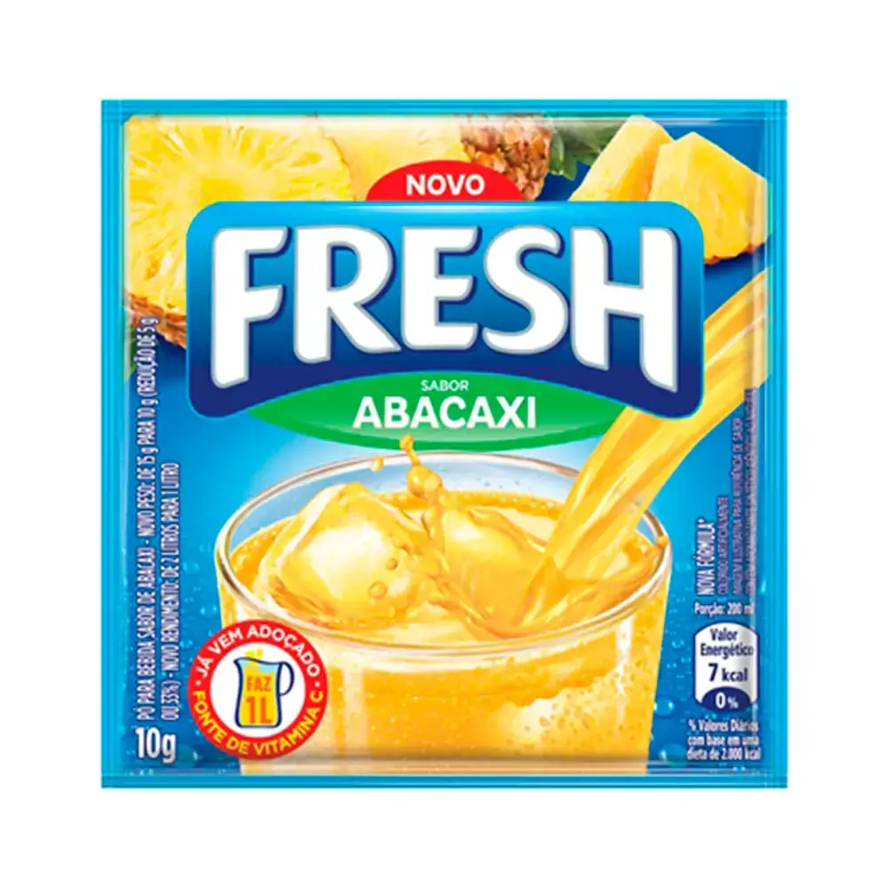 Refresco Em Pó Abacaxi Fresh Pacote 10g