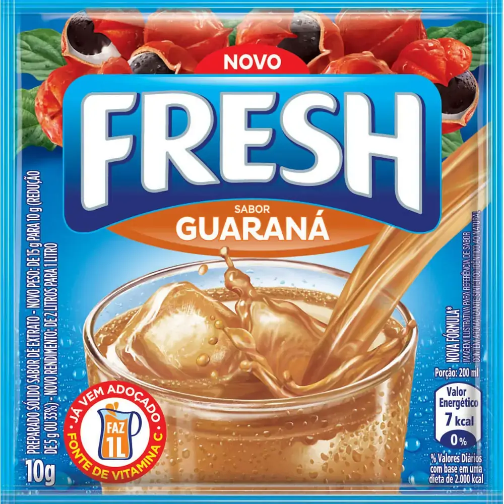 Refresco Em Pó Guaraná Fresh Pacote 10g