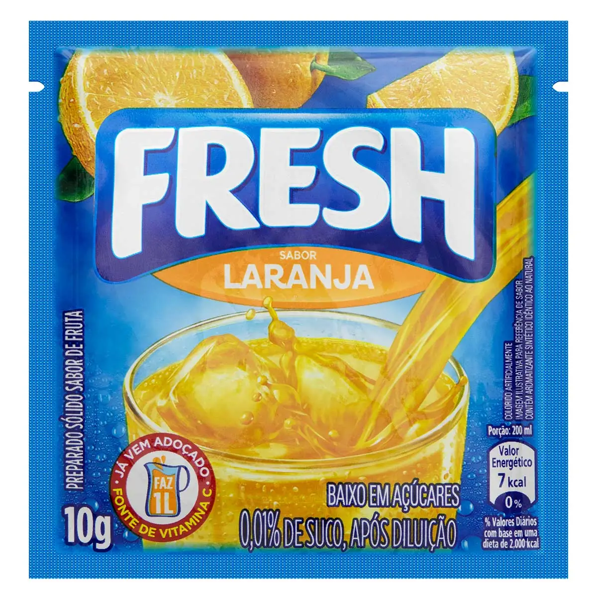 Refresco em Pó Laranja Fresh Pacote 10 g