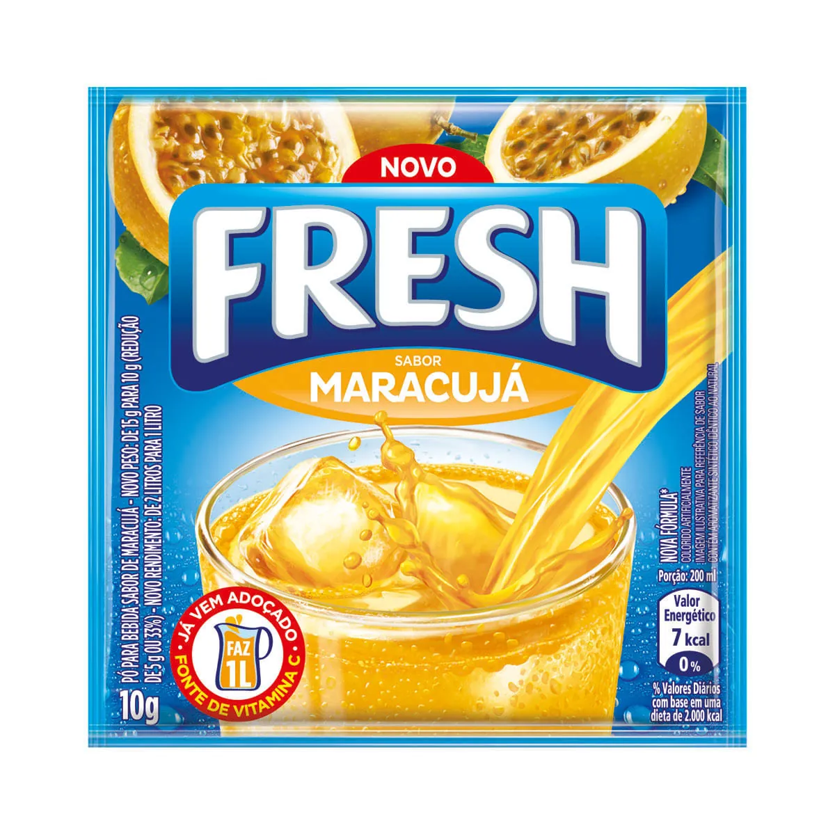 Refresco Em Pó Maracujá Fresh Pacote 10g