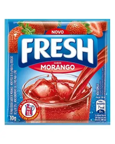 Refresco Em Pó Morango 10g Fresh