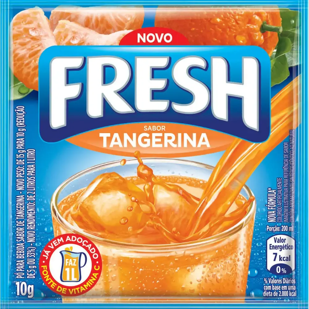 Refresco Em Pó Tangerina Fresh Pacote 10g