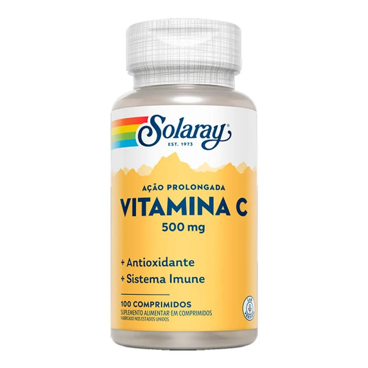 Vitamina C 500mg Solaray Frasco 100 Comprimidos