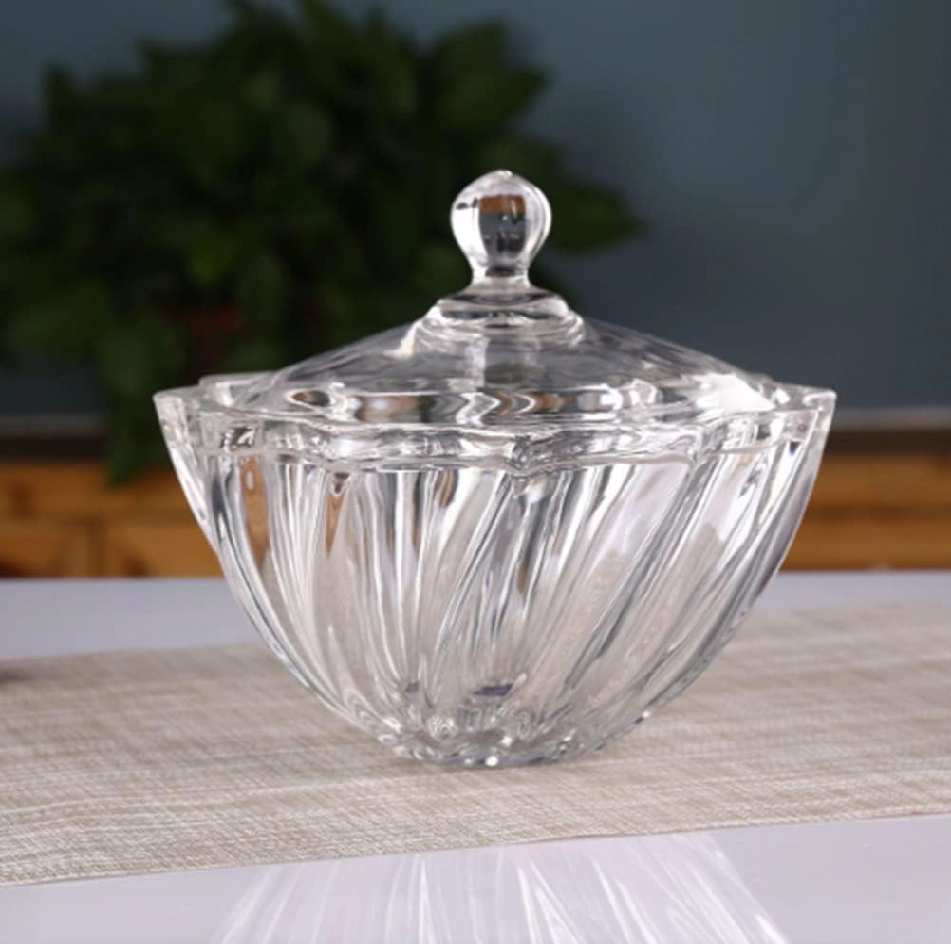 Bomboniere Vidro Transparente Dourado 18.5x14.5cm C100 114 Banana Toys