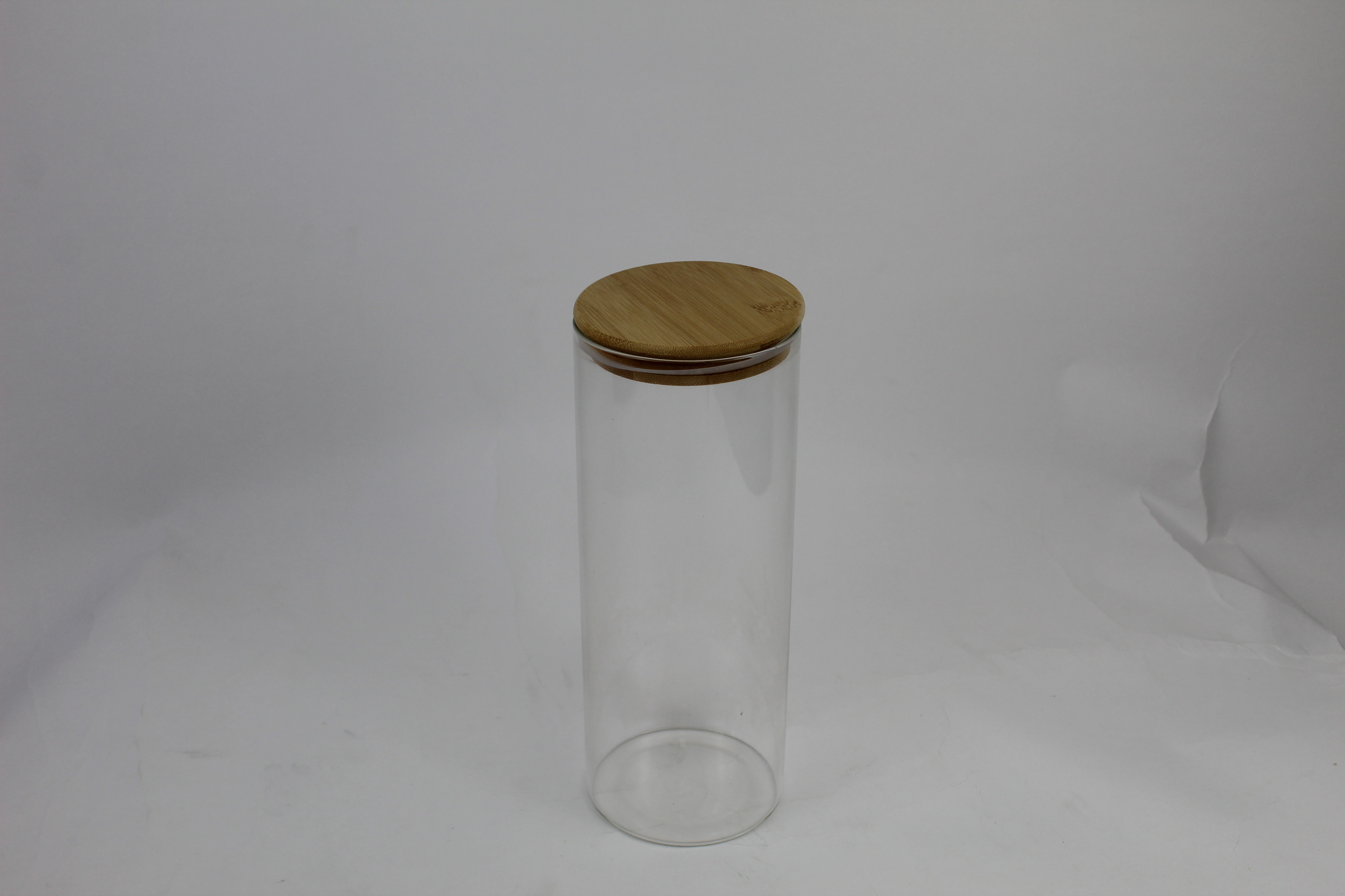 Pote Vidro Tampa Bambu C100 214 Banana Toys