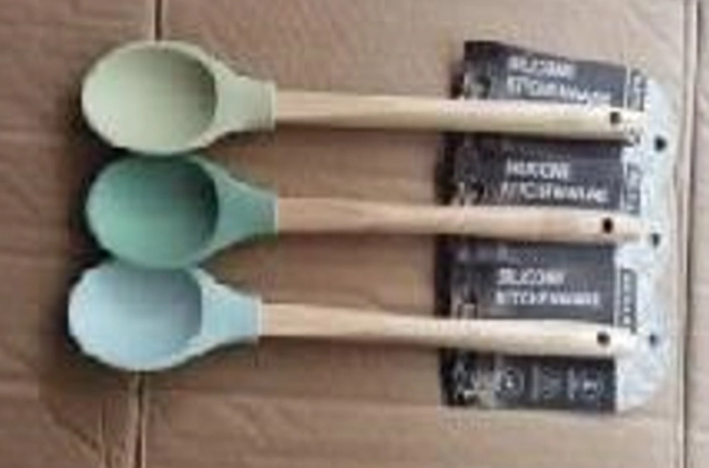 Colher Silicone Cabo Madeira Sortida 34cm C700 59 Banana Toys