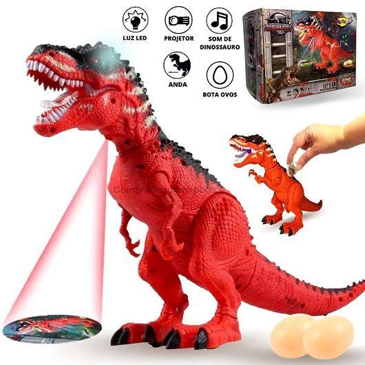 Dinossauro Eletrico Luz Som B60 30 Banana Toys