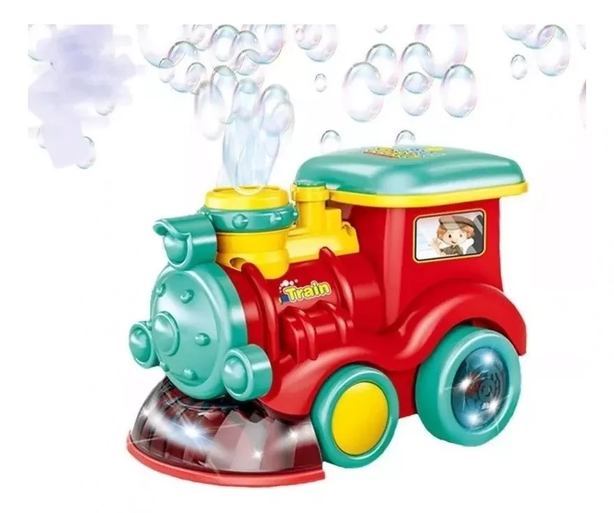 Maquina Bolha Trem Luz Som B108 5 Banana Toys
