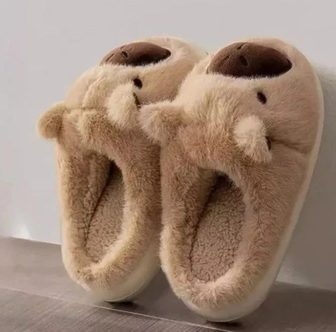Pantufa Feminina Capivara, 36 41 Mn0167 Banana Toys