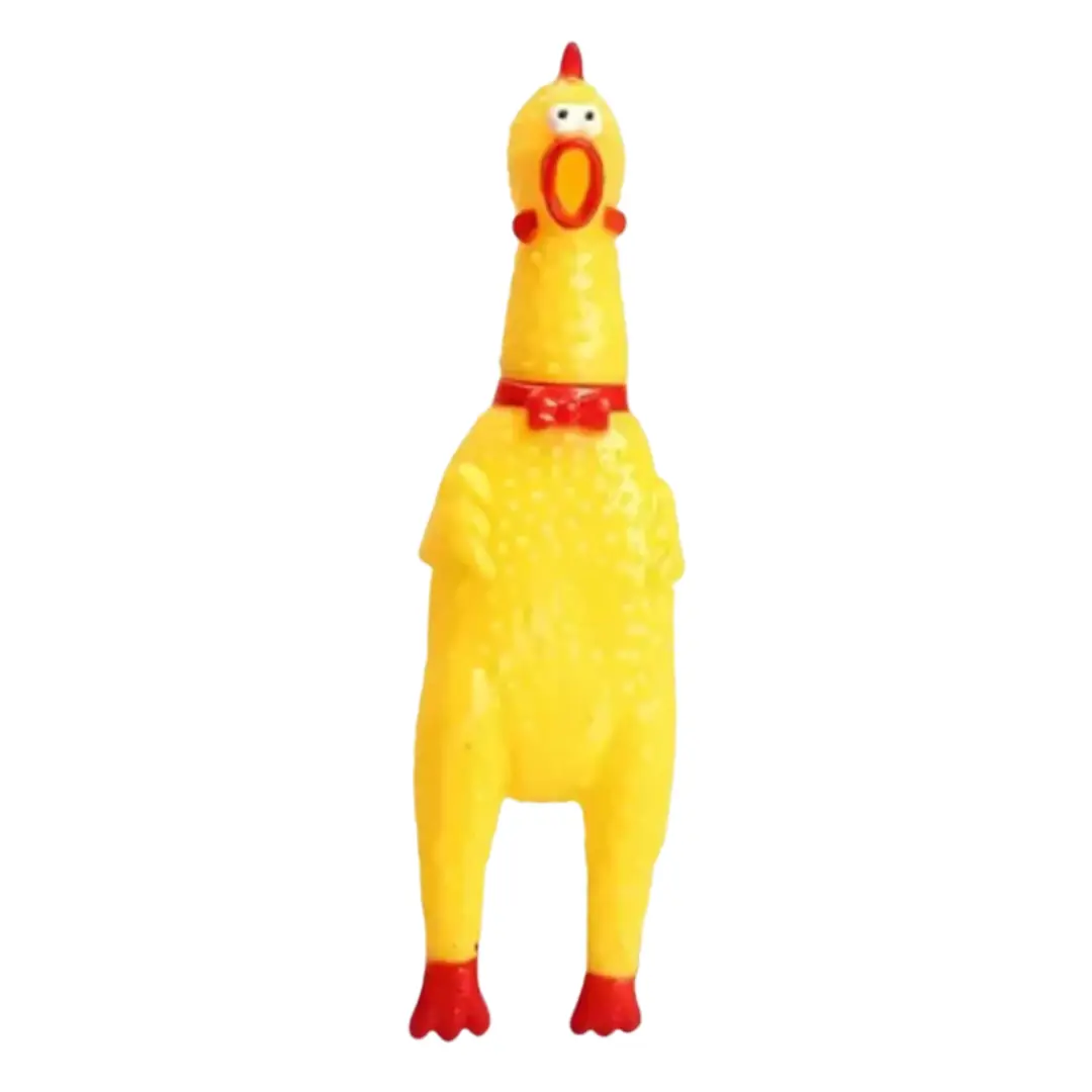 Brinquedo Pet Borracha Frango Amarelo 16cm P100 197 Banana Toys