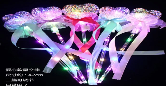 Bastao Coracao Luminoso Fita 42cm Sum090 Banana Toys