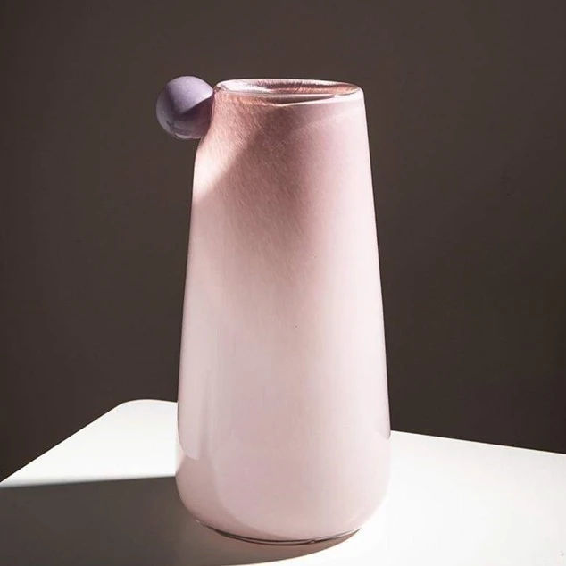 Vaso Vidro Rosa 15x30cm Nd314 Banana Toys