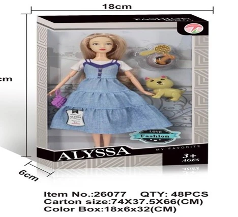 Boneca Alyssa Acessorios 26077 Banana Toys