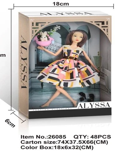 Boneca Alyssa Acessorios 26085 Banana Toys