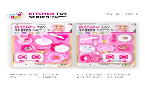 Kit Cozinha Infantil Rosa 5990 7 Banana Toys