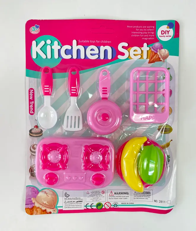 Kit Cozinha Infantil Rosa 8pcs 2811 9 Banana Toys