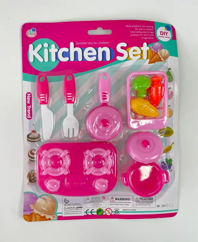 Kit Cozinha Infantil Rosa 10pcs 2811 11 Banana Toys
