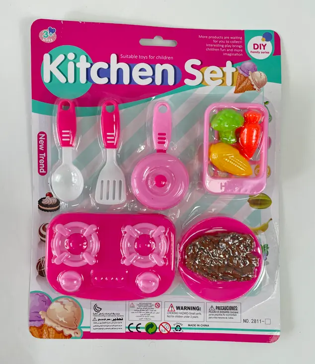 Kit Cozinha Infantil Rosa 10pcs 2811 8 Banana Toys