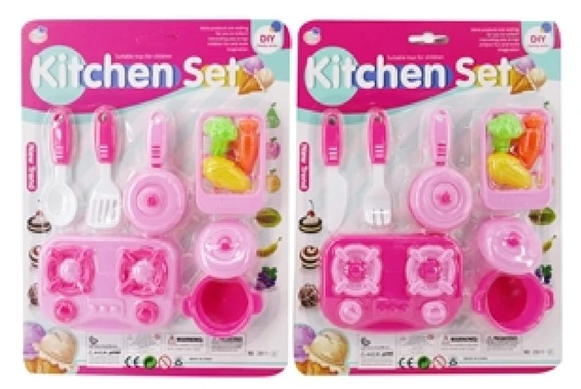 Kit Cozinha Infantil Rosa 10pcs 2811 1 Banana Toys