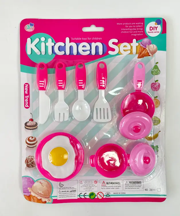 Kit Cozinha Infantil Rosa 8pcs 2811 2 Banana Toys