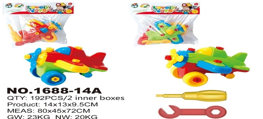 Kit Ferramenta Montar Aviao 1688 14a Banana Toys
